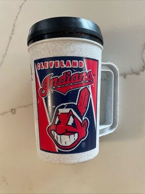 Vintage Cleveland Indians Betras MLB Super Thermas Travel Mug with Handle